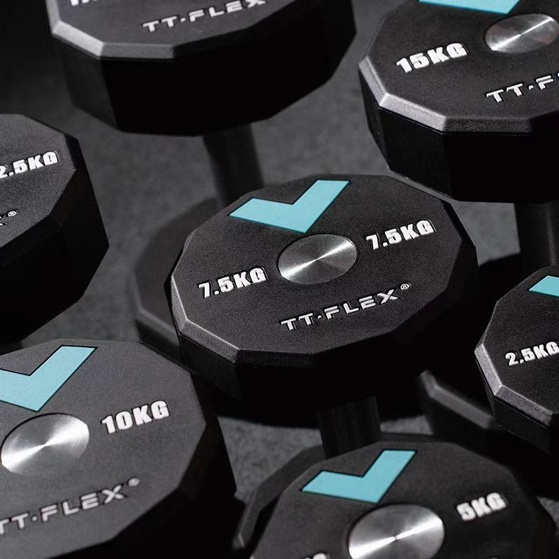 TT·FLEX dumbbells 2.5kg 5kg 7.5kg 10kg 15kg overhead view